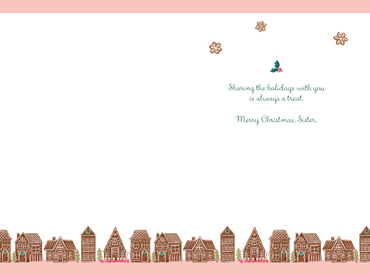 Merry & Sweet Christmas Card Sister