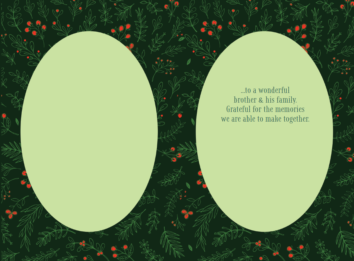 Wish You A Very Merry Christmas Christmas Card Brother & Family