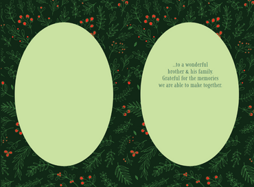 Wish You A Very Merry Christmas Christmas Card Brother & Family