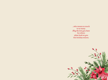 Seasonal Amaryllis Magic Christmas Card featuring granddaughter design by Pictura, with festive holiday imagery and vibrant colors.