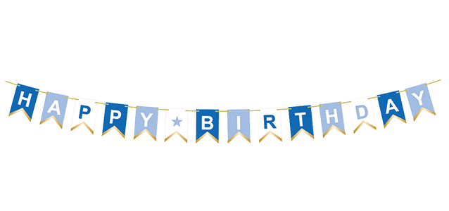 Banner - Happy Birthday Blue