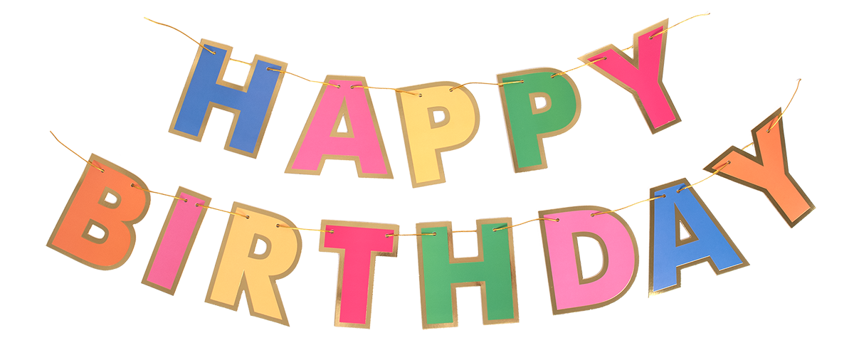 Banner - Happy Birthday Rainbow Colors