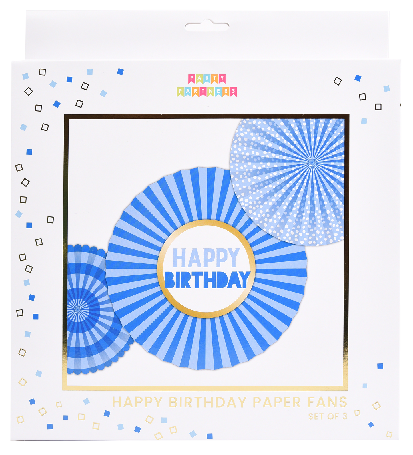 Paper Fan - HB Blue