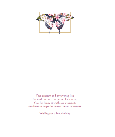 Pictura floral butterfly Mother's Day card with colorful flower and butterfly design, perfect for celebrating moms.