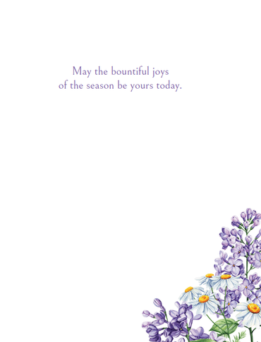 Pictura Floral Bunny Easter Card featuring colorful floral and bunny illustrations for spring holiday celebrations