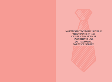 Father's Day tie and card featuring a design from Omega Industry Co., LTD, suitable for celebrating dads on special occasions.