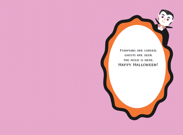 Pictura Halloween Gallery Halloween Counter Card featuring spooky festive design for seasonal decorations.