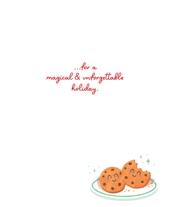 Pictura Milk & Cookies Christmas Card featuring festive holiday design with milk and cookie illustrations for the seasonal greeting.