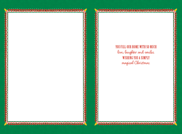 Pictura Gingerbread House Christmas Card featuring a festive gingerbread house design for daughters, perfect for holiday greetings.