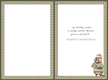Pictura Cookie Thief Christmas Card for husband featuring festive holiday design with a humorous cookie thief motif.