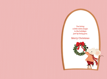 Seasonal Christmas mug featuring a festive design and a Christmas card for grandson by Sara Miller, from Pictura.