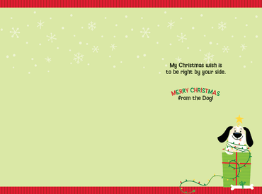 Dog Christmas card from Pictura featuring festive holiday design with a cute dog and seasonal greetings.