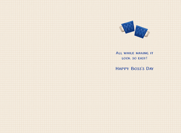 Pictura Boss's Day card with office sayings and greeting for celebrating and appreciating a boss on Boss's Day.