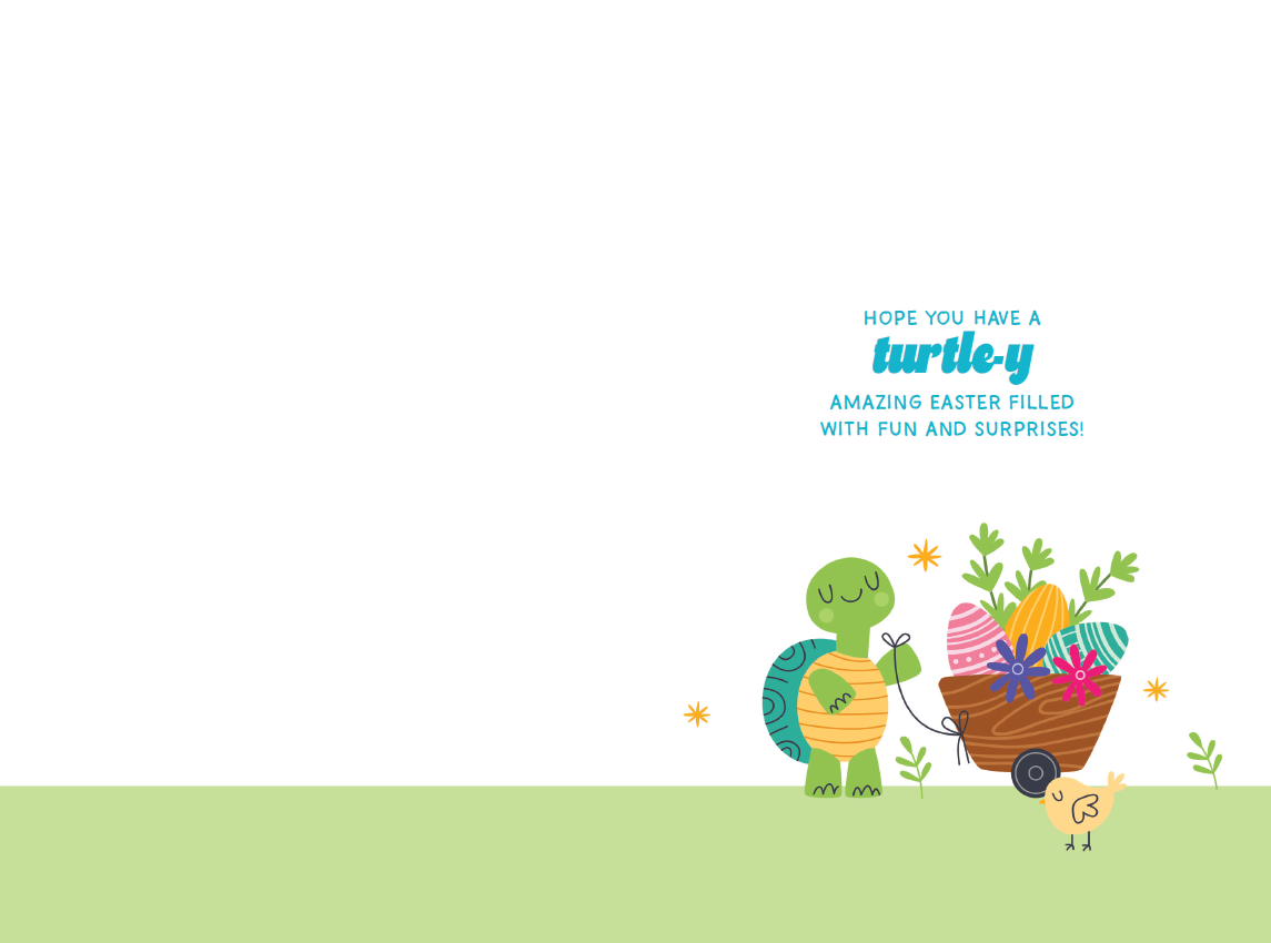 Tiny Turtle Easter Card Grandson
