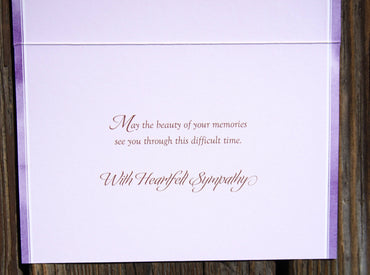 A Pictura sympathy card with a delicate floral bouquet design, perfect for expressing condolences on everyday occasions.