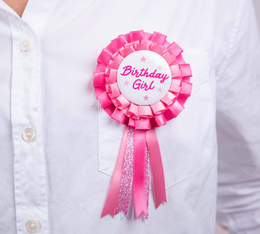 Pink Birthday Girl paper glasses and wand badge by Cardmore with cheerful design for birthday celebrations.