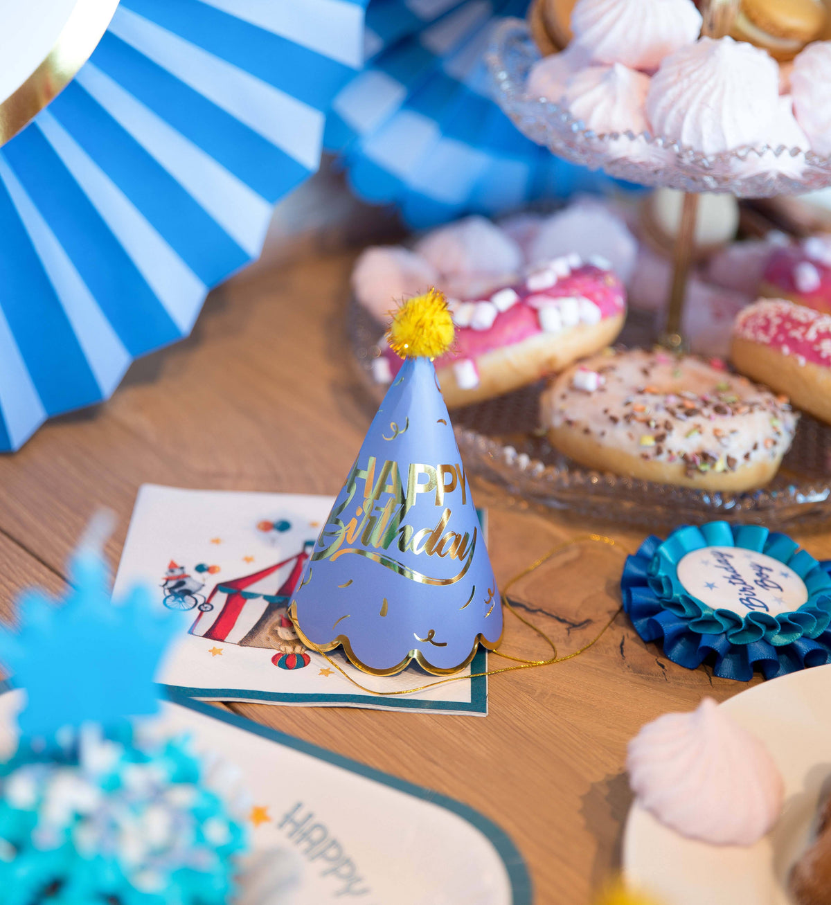 Colorful mini Rainbow Party Hats by Cardmore, featuring vibrant rainbow designs perfect for celebrations and festive occasions.