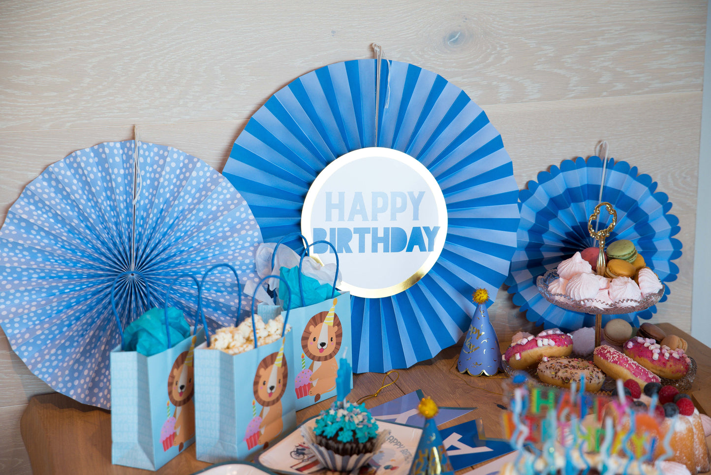 Paper Fan - HB Blue