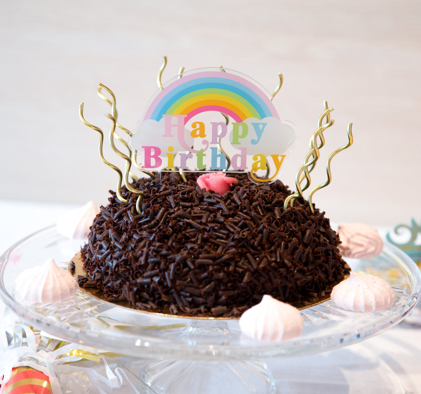 Cake Topper - Rainbow Pastel