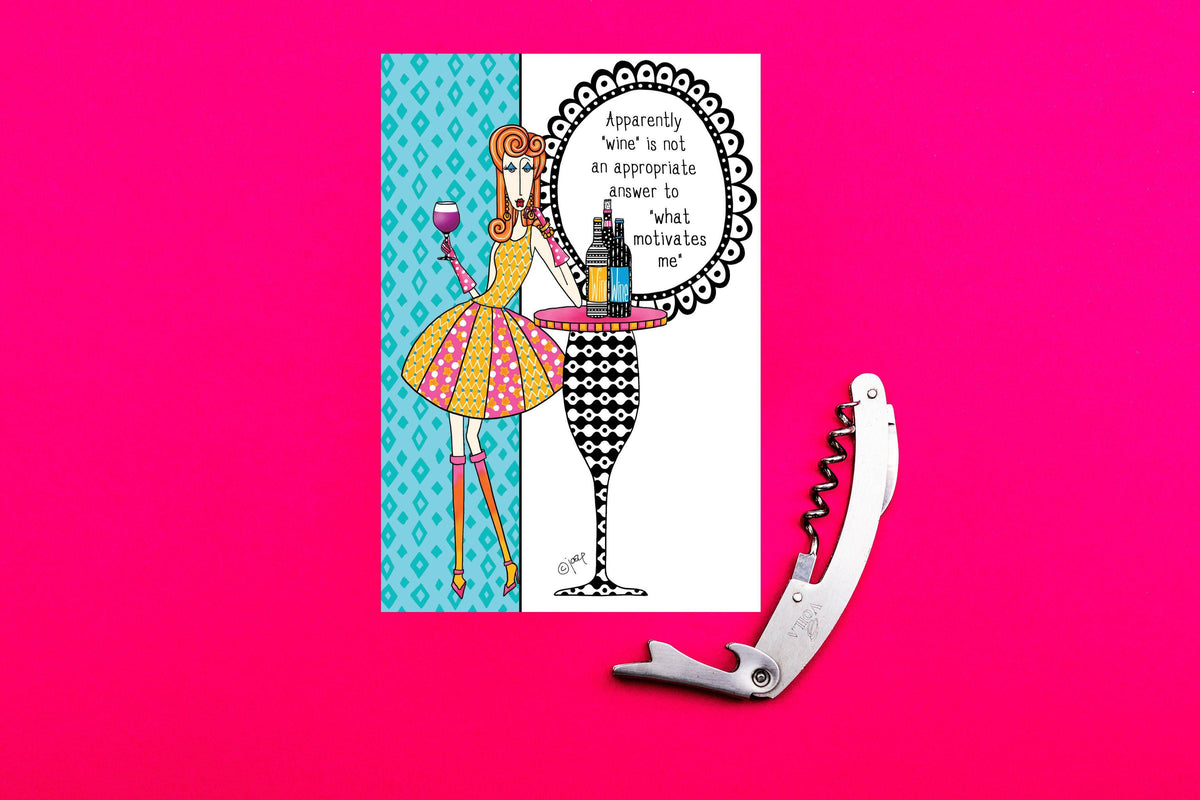 Motivates Me birthday card featuring Dolly Mamas design by Pictura, with colorful, cheerful artwork ideal for celebrating special occasions.