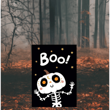 Pictura Jack Skeleton Halloween Card featuring spooky skeleton design, perfect for Halloween greetings and festive celebrations.