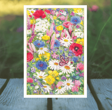 Wildflowers blank note card by Pictura featuring delicate Lisi Martin floral illustrations for everyday use.