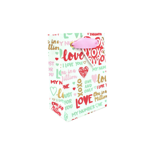 Love Vivid Just for You small gift bag with colorful design, perfect for special occasions and gift packaging.