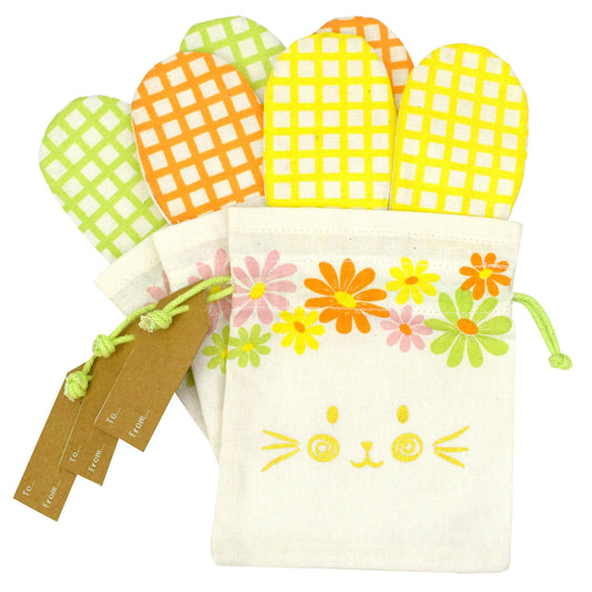 Canvas Bunny Treat Bags gift bags by Love Vivid featuring adorable bunny designs for festive gift packaging.