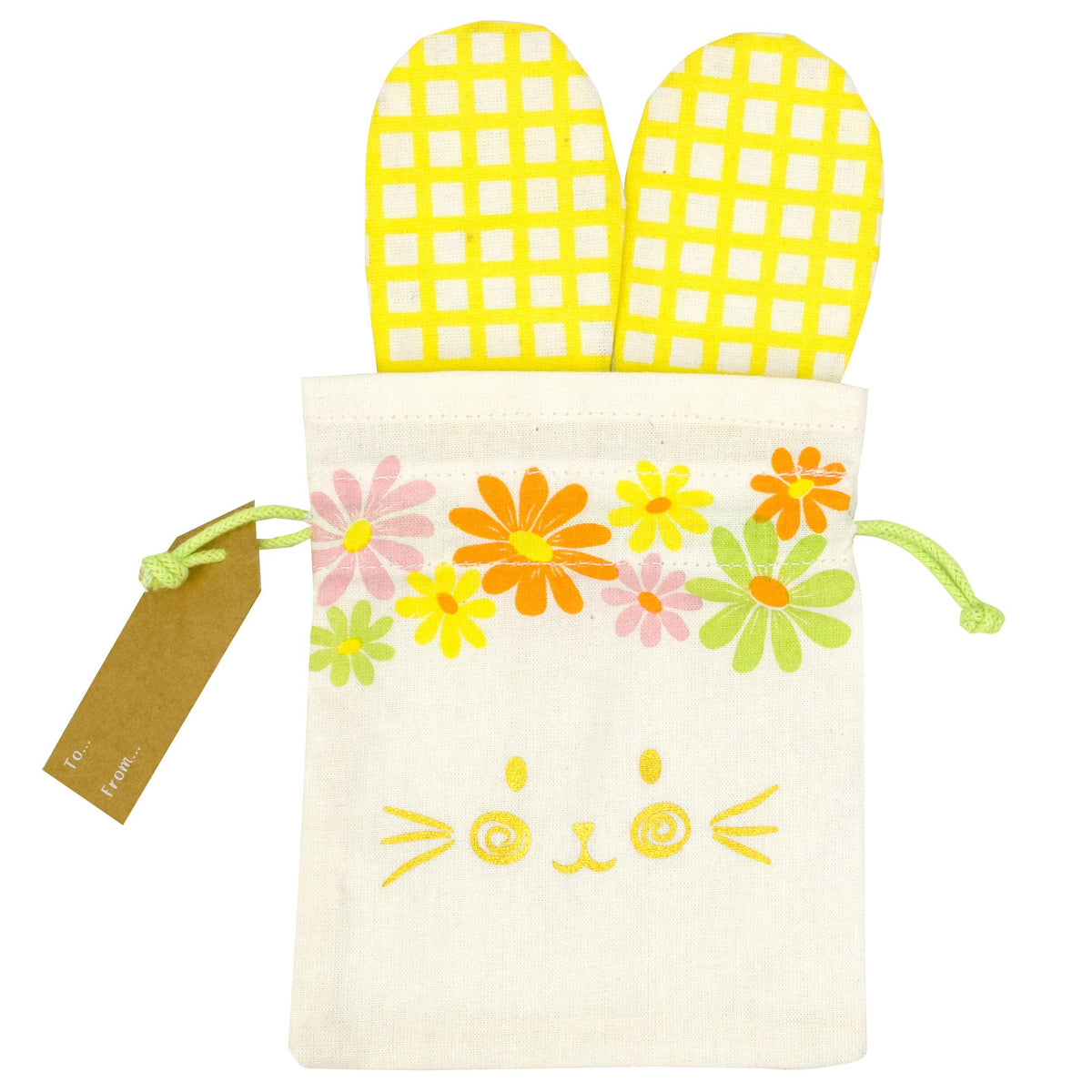 Love Vivid Canvas Bunny Treat Bags gift bags featuring adorable bunny designs, perfect for Easter or special occasions.
