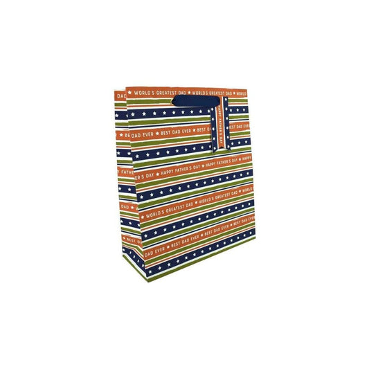 Large Father's Day gift bag from Love Vivid with festive design and sturdy handles, perfect for presenting gifts.