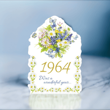 Pictura Year of Birth 1964 card featuring a stylish design with the year and decorative elements, perfect for milestone celebrations.