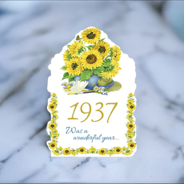 Pictura Year of Birth 1937 card featuring vintage design and decorative elements celebrating the birth year.