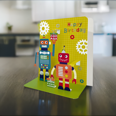 Small Pop Up Cards - Robots
