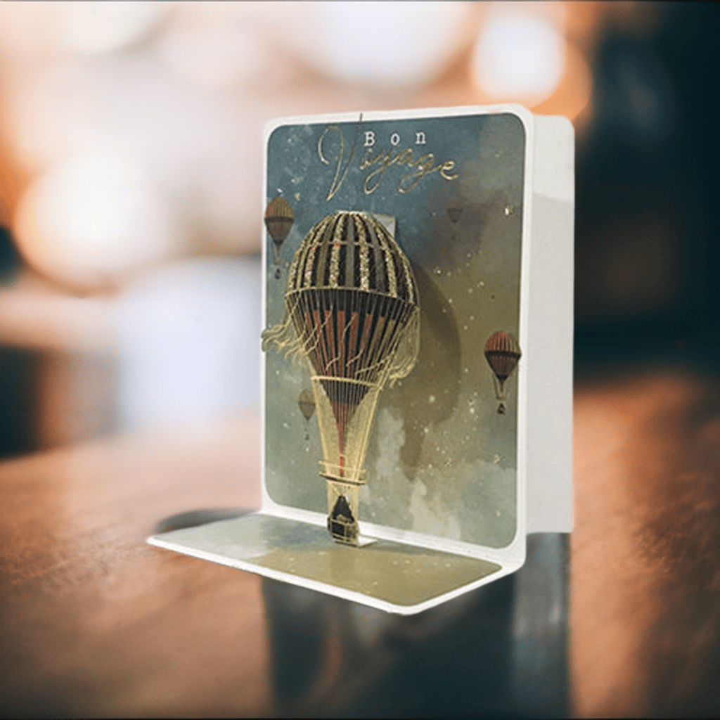 Pictura small pop-up card featuring colorful balloons, perfect for celebrations or special occasions.