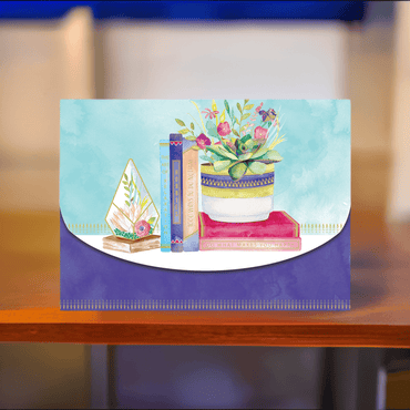 Sienna's Garden Portfolio by Pictura featuring terrarium book designs with vibrant plant illustrations and natural textures.