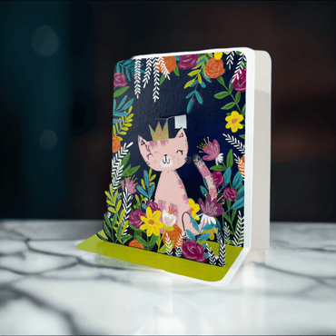 Pink Cat Small Pop-up Card by Pictura featuring a cute, detailed pink cat design that pops up when opened.