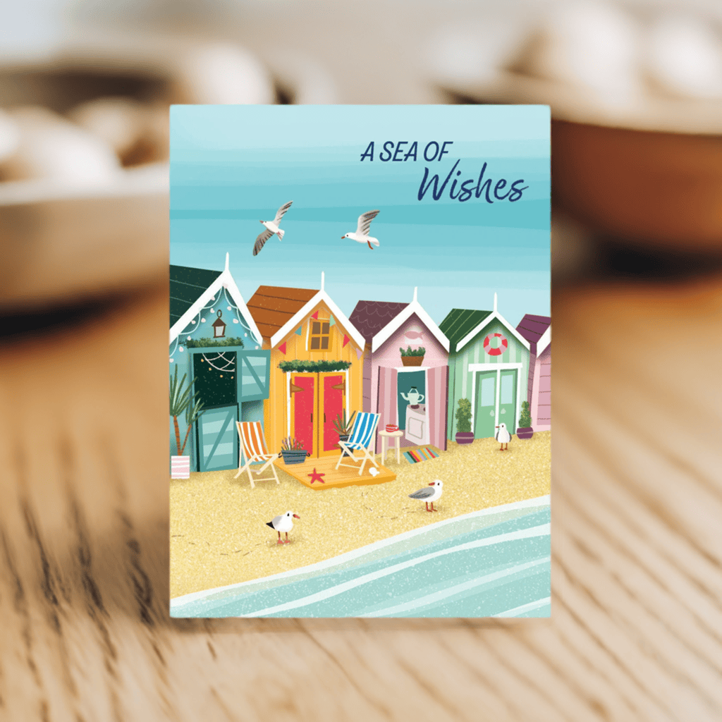 Colorful Beach birthday card from Pictura featuring vibrant designs, perfect for sending sunny birthday wishes.