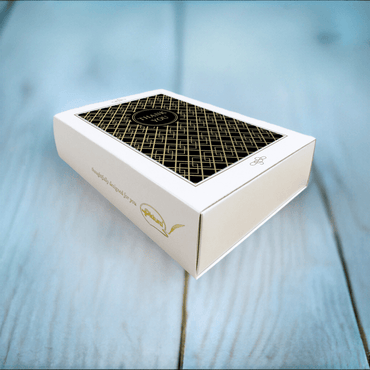 Black and gold boxed thank you notes by Pictura, elegant boxed notes with decorative gold accents for expressing gratitude