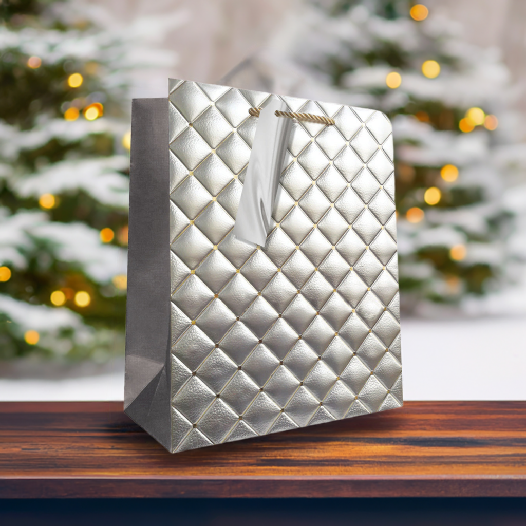 Large Gift Bags - Silv Quilt