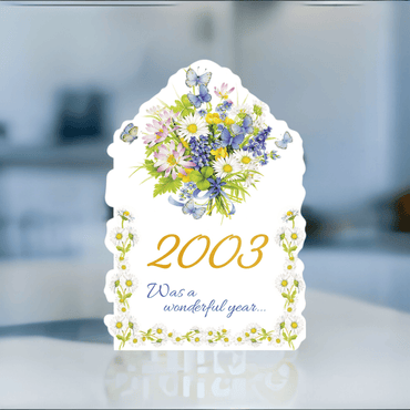Pictura Year of Birth 2003 card featuring a decorative design with the year 2003, suitable for personalized birthday celebrations