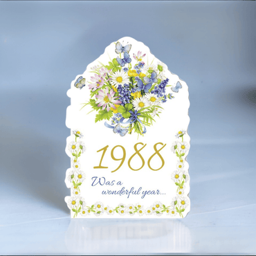 Pictura Year of Birth 1988 card featuring a stylish design, perfect for celebrating the birth year on special occasions.