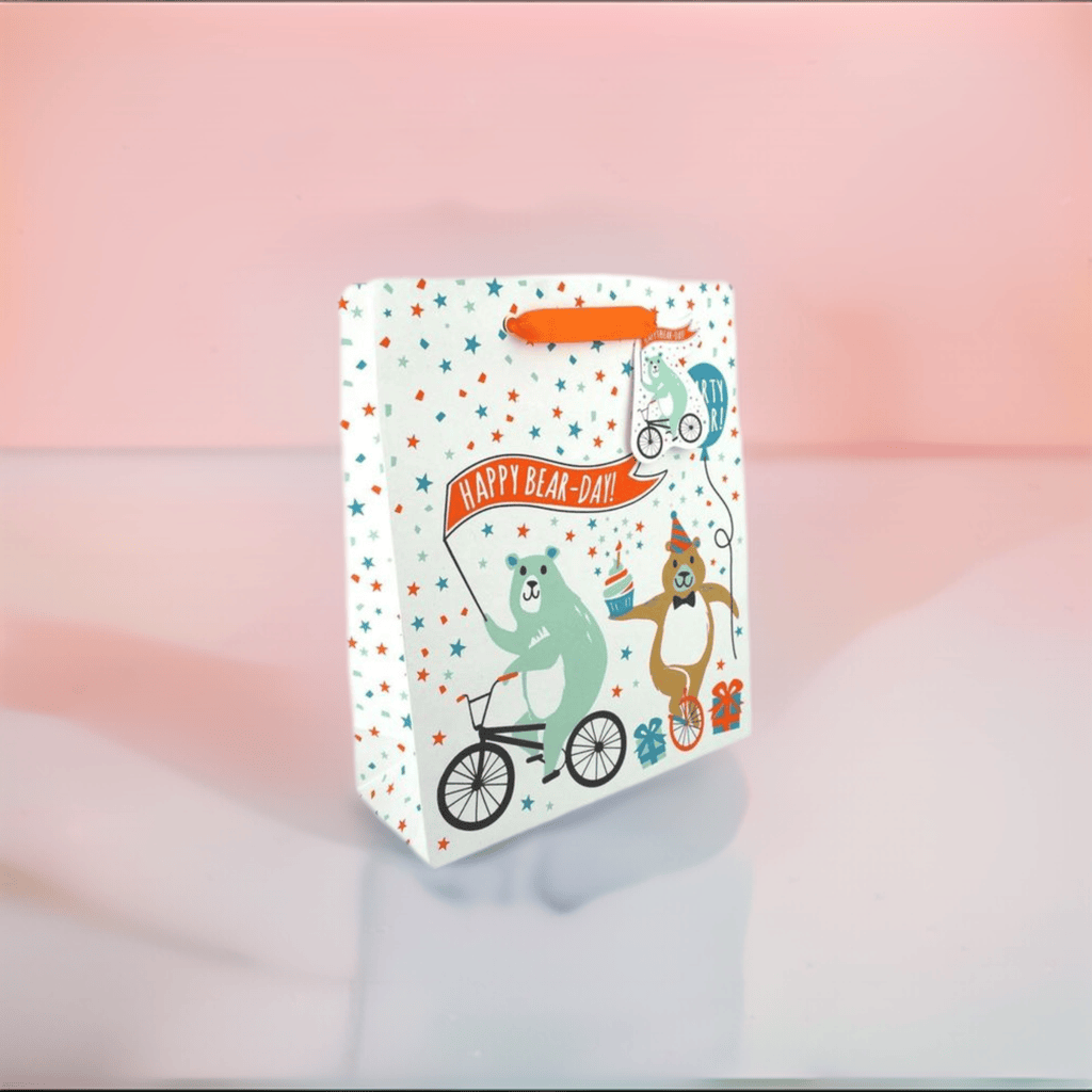 Large gift bag from Love Vivid Bearday collection, featuring colorful designs and sturdy handles for special occasions.