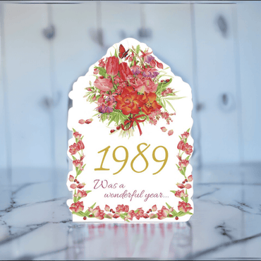Pictura Year of Birth 1989 card featuring stylish design with the year 1989, ideal for celebrating birthdays or special occasions.