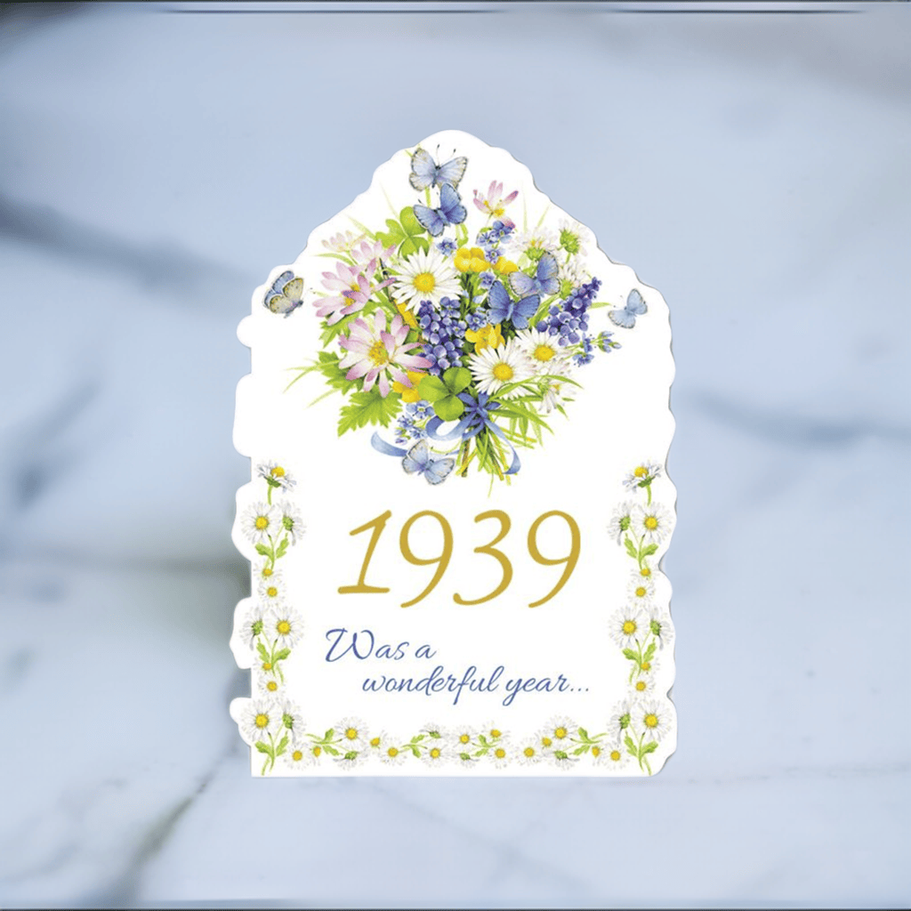 Pictura Year of Birth 1939 card featuring vintage design, suitable for milestone celebrations or personalized keepsakes.