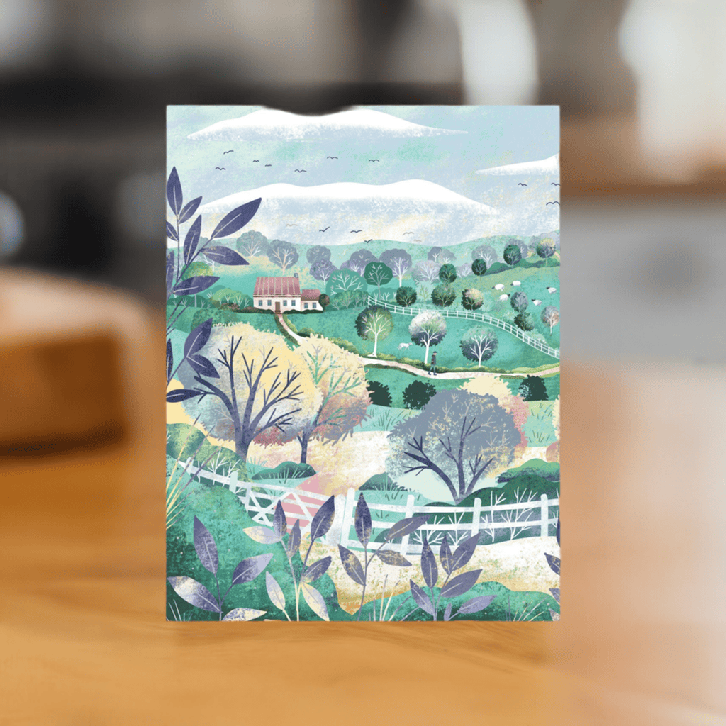 Winding Roads birthday card from Pictura, featuring scenic road illustration, perfect for sending birthday wishes.