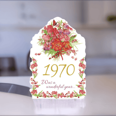 Pictura Year of Birth 1970 card featuring stylish design and bold "1970" text, ideal for birthday celebrations and keepsakes.