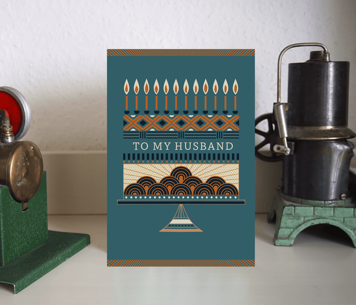 Pictura Fancy Cake Birthday Card for Husband, featuring colorful cake illustration and heartfelt message for special occasions.