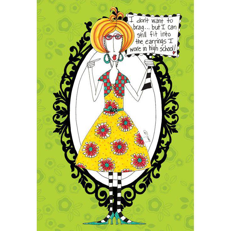 Colorful Dolly Mamas "Don't Want To" birthday card from Pictura, featuring playful illustrations and cheerful design.