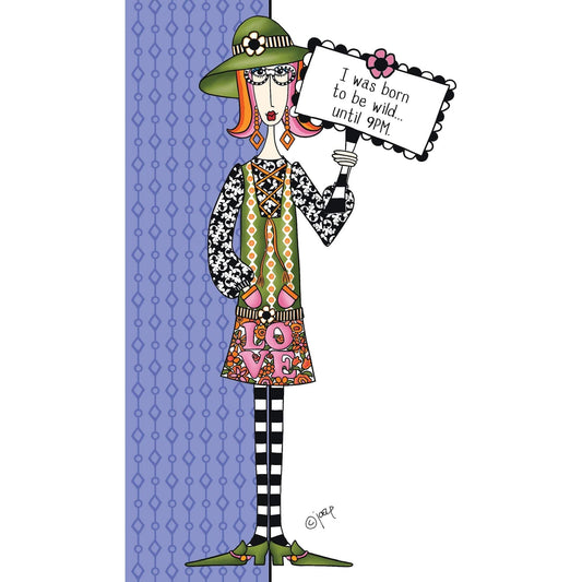 Born To Be Wild birthday card by Pictura featuring colorful wild animal illustrations on a cheerful greeting card.