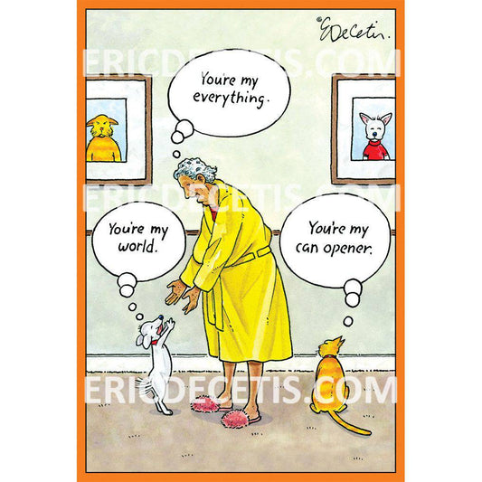 Pictura Can Opener Birthday Card by Eric Decetis featuring a colorful illustrated design, perfect for celebrating birthdays.